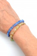 Square Bead & Crystal Bracelet
